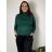 Damen Pullover Lang Langarm Strickkleid (L / XL ONE SIZE) ITALIAN FASHION IM721314 schwarz 50/52/54