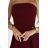 641-1 VIVIENNE corset flared midi dress for special occasions - burgundy