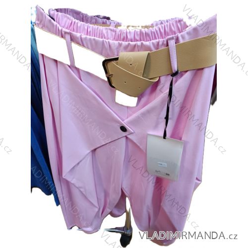 Nohavice elegantné s opaskom dámske (S/M/L ONE SIZE) TALIANSKA MÓDA IMSM26012