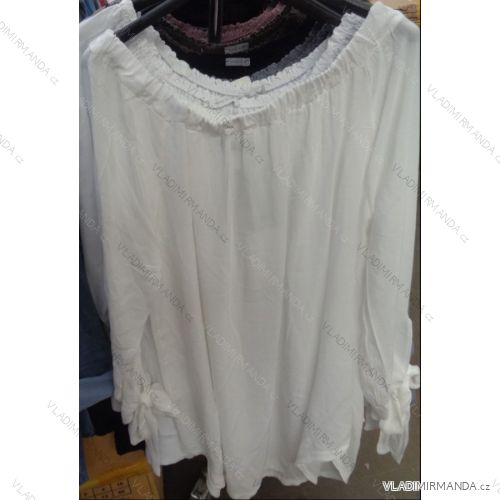Tričko tunika dlouhý rukáv dámské nadrozměrné (uni xl-3xl) ITALSKá MóDA IMC1742