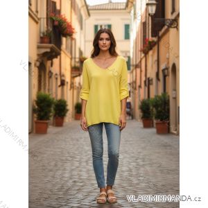 Women's Oversized Knitted Long Sleeve Sweater (S/M ONE SIZE) ITALIAN FASHION IMSN2416125