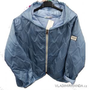 Bunda slabá šusťáková s kapucňou dlhý rukáv dámska (S/M/L ONE SIZE) TALIANSKA MÓDA IMSM26043