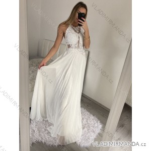 Elegantes langes Hochzeitskleid für Damen mit Trägern (S/M EINHEITSGRÖSSE) ITALIAN FASHION IMM2268806