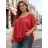 Halenka krátký rukáv dámská nadrozměr (46/48/50 ONE SIZE) ITALSKÁ MÓDA IM426021