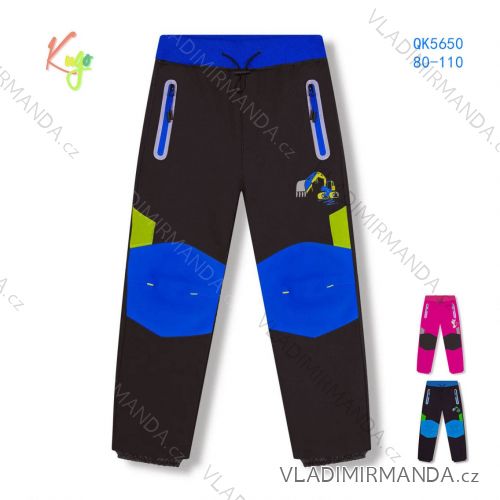 Nohavice softshell jarné dojčenské až detské chlapčenské a dievčenské (80 - 110) KUGO QK5650