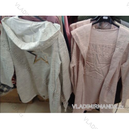 Cardigan mikina slabá dlouhý rukáv dámský (uni s-l) ITALSKá MODA IM5177194