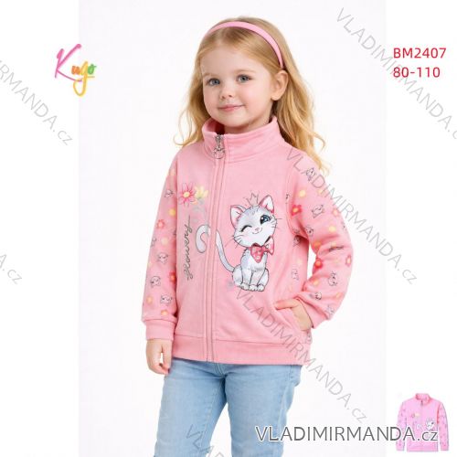Mikina dlouhý rukáv kojenecká až dětská dívčí (80-110) KUGO BM2407