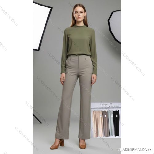 Kalhoty dlouhé elegantní dámské nadrozměr (S/M - M/L - XL/2XL) MIEGO MIE262507