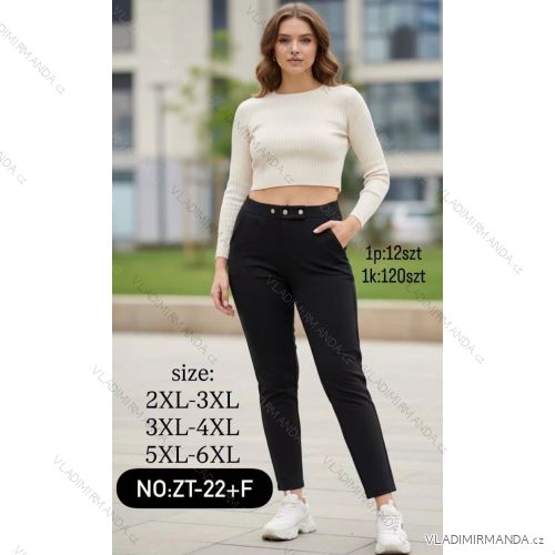 Nohavice dlhé elegantné dámske nadrozmer (2XL/3XL - 3XL/4XL - 5XL/6XL) MIEGO MIE26ZT22F