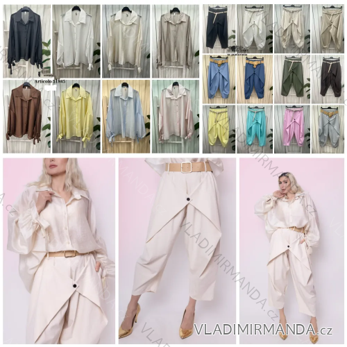 Nohavice elegantné trojštvrťové 3/4 krátke dámske (S/M/L ONE SIZE) TALIANSKA MÓDA IMPLI2651840