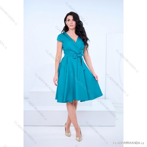 Kurzarm-Partykleid für Damen (36-54) POLISH FASHION PMLMR23ROXANA 42 türkis
