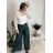 Elegant trousers with belt for women (S/M/L ONE SIZE) ITALIAN FASHION IMD25006