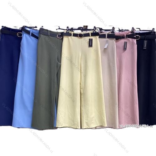 Nohavice elegantné s opaskom dámske nadrozmer (42/44/46 ONE SIZE) TALIANSKA MÓDA IMC26003