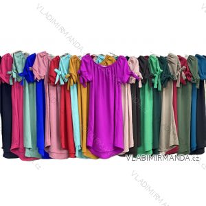 Šaty letní carmen krátký rukáv dámské (S/M/L/XL ONE SIZE) ITALSKÁ MÓDA IMC223320