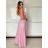 Women's Long Chiffon Short Sleeve Dress (S/M ONE SIZE) ITALIAN FASHION IMWGS231048