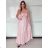 Šaty dlhé společenské na ramienka dámske ELSA (S/M ONE SIZE) TALIANSKA MÓDA IMPMD2643460
