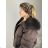 Čelenka zimná leopard dámska (ONE SIZE) BEST EMILIE  LIS25BD-355/DR ONE SIZE hnědá leopard