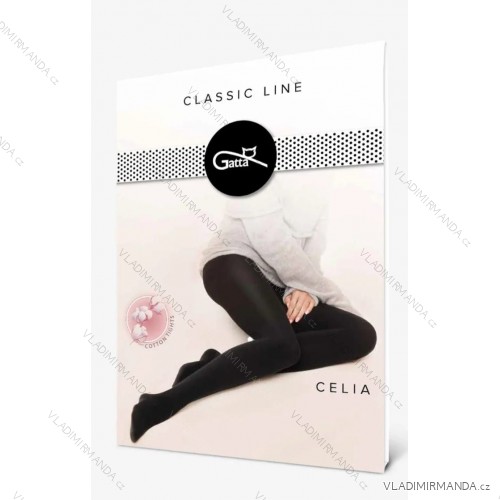 Nohavice pančuchové teplé dámske (M - XL) GATTA GAT26001 -   čierna
 -   L