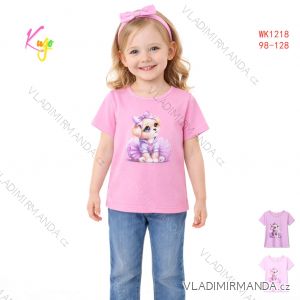 Tričko krátky rukáv detské dievčenské (98-128) KUGO WK1218