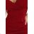 564-8 CALLIE Off-Shoulder Midikleid mit Ausschnitt - Burgund XS/S/M Wein