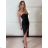 Šaty elegantní společenské na ramínka dámské SARA (S/M ONE SIZE) ITALSKÁ MÓDA IMPMD2643093