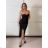 Women's Long Chiffon Short Sleeve Dress (S/M ONE SIZE) ITALIAN FASHION IMWGS231048 S / M black