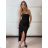 Women's Long Chiffon Short Sleeve Dress (S/M ONE SIZE) ITALIAN FASHION IMWGS231048 S / M black