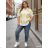 Summer dress oval short sleeve women's oversized (50/52/54 ONE SIZE) ITALIAN FASHION IM425011