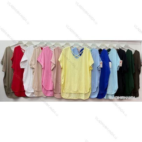 Sommerkleid oval Kurzarm Damen Übergröße (50/52/54 Einheitsgröße) ITALIAN FASHION IM425011