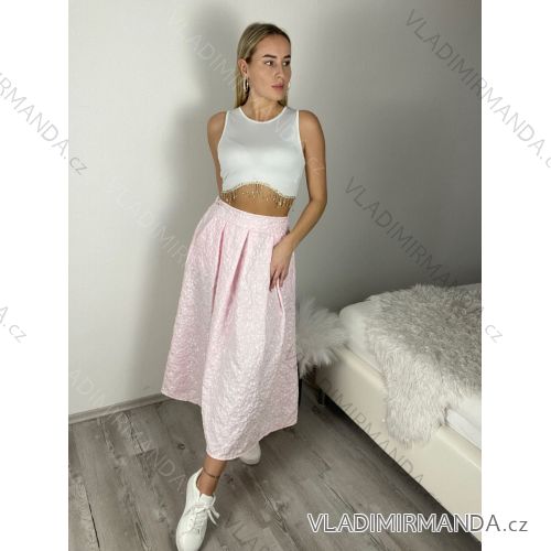 Sukně středně dlouhá dámská (S/M/L ONE SIZE) ITALSKÁ MÓDA IMWKH26945