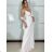 Women's Elegant Party Long Sleeveless Dress (S/M ONE SIZE) ITALIAN FASHION IMM26XF-A333-S/DU L / XL white
