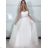 Šaty svatební elegantní společenské dlouhé bez ramínek dámské (S/M ONE SIZE) ITALSKá MóDA IMM2660062-S/DU M/L bílá