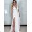 Šaty svatební elegantní společenské dlouhé bez rukávu dámské (S/M ONE SIZE) ITALSKá MóDA IMM269069-S/DU