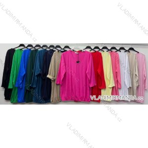 Tričko 3/4 dlouhý rukáv dámské nadrozměr (54/56/58 ONE SIZE) ITALSKÁ MÓDA IM426067