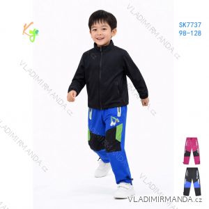 Nohavice šusťákové podšité bavlnou detské dievčenské a chlapčenské (98-128) KUGO SK7737