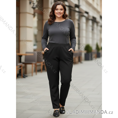 Women's long leather leggings (S/M-XL/2XL) MIEGO MIE230703 7XL/8XL black