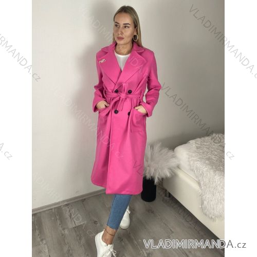 Kabát s páskem dlhý rukáv dámsky (S/M/L ONE SIZE) TALIANSKA MÓDA IMWKH261111