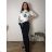 Nohavice dlhé elegantné dámske nadrozmer (2X-5XL/6XL) MIEGO MIE2611061/DUR 4XL čierna