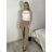 Kalhoty dlouhé elegantní dámské nadrozměr (S/M - M/L - XL/2XL) MIEGO MIE262539/DUR S/M béžová