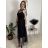 Šaty elegantní společenské na ramínka dámské (S/M ONE SIZE) ITALSKÁ MÓDA IM321608