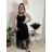 Šaty elegantní společenské na ramínka dámské (S/M ONE SIZE) ITALSKÁ MÓDA IM321608