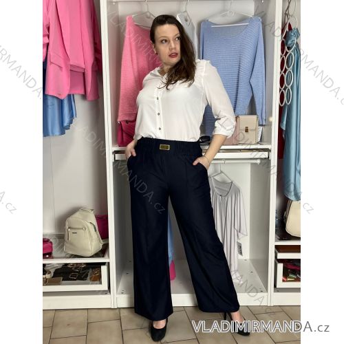 Kalhoty dlouhé elegantní dámské nadrozměr (S/M-M/L-XL/2XL) MIEGO MIE2511050