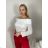 Tunika  carmen krajková dlouhý rukáv dámská (S/M ONE SIZE) ITALSKÁ MÓDA IMM2645532/DUR S/M/L béžová