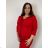 Bolerko dlouhý rukáv dámský nadrozměr (38-50) POLSKÁ MóDA PMF251111R/DUR 38 červená