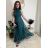 Langes, glitzerndes, ärmelloses Partykleid aus Tüll für Damen (S/M/L, Einheitsgröße) ITALIAN FASHION IMWKY252567