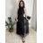 Langes, glitzerndes, ärmelloses Partykleid aus Tüll für Damen (S/M/L, Einheitsgröße) ITALIAN FASHION IMWKY252567 Königsblau S / M / L