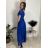Langes Tüll-Partykleid, kurze Ärmel, Damen (S/M/L ONE SIZE) ITALIAN FASHION IMWKY252565