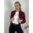 Elegant ladies bolero (uni sl) ITALIAN Fashion IMC18343 S / M / L wine