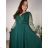 Elegant formal dress, elegant women's (S/M ONE SIZE) ITALIAN FASHION FMPCH269417/DUR 5XL dark emerald
