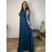 Elegant formal dress, elegant women's (S/M ONE SIZE) ITALIAN FASHION FMPCH269417/DUR 5XL modrá petrolejová
